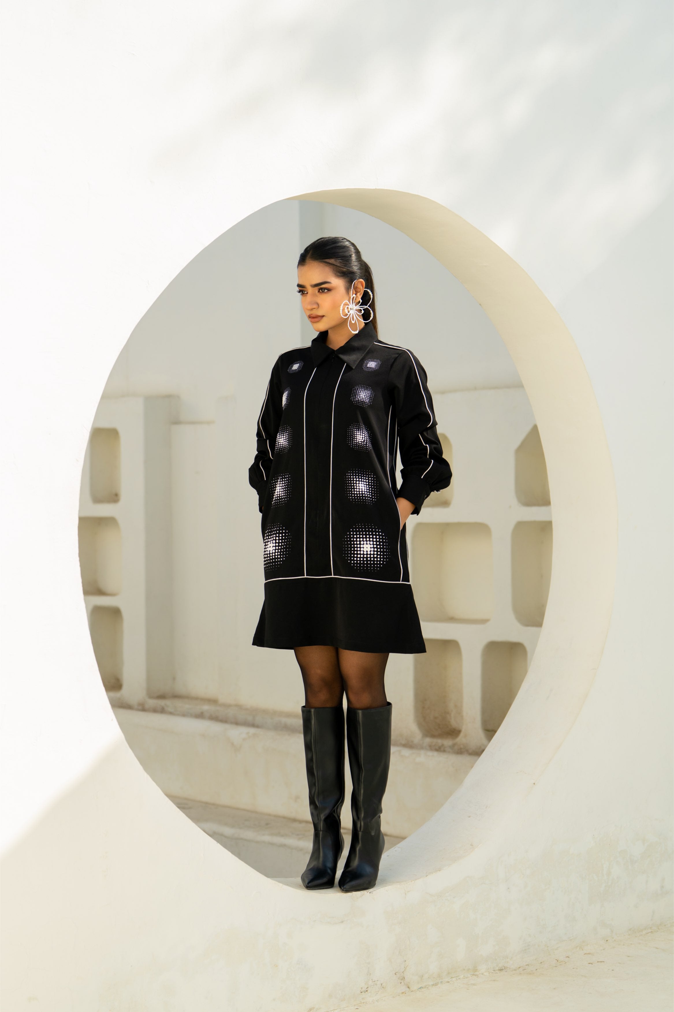 Black Moon Gradation Dress