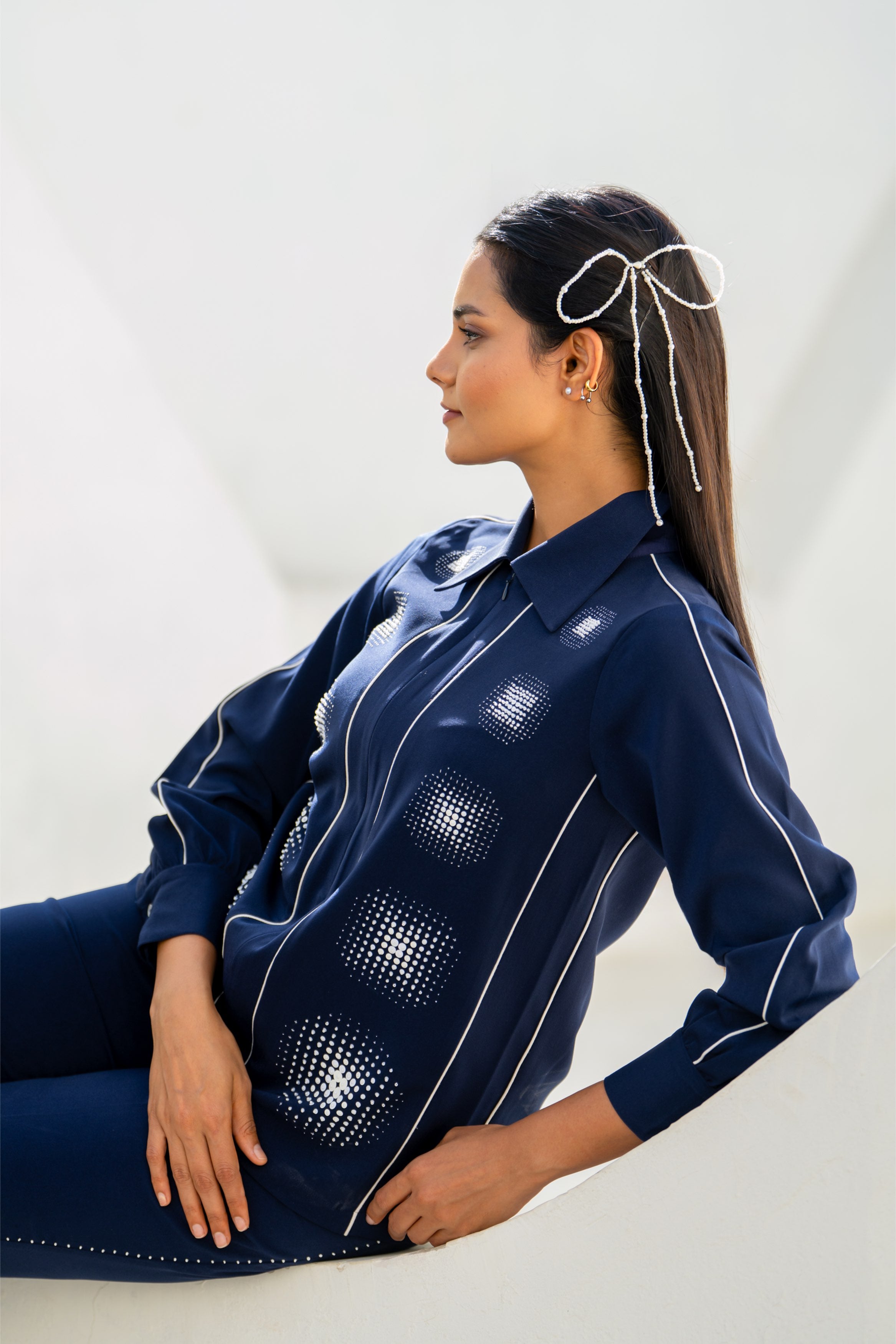 Navy Moon Gradation Co-ord Set