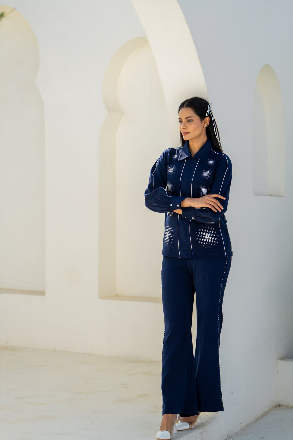 Navy Moon Gradation Co-ord Set