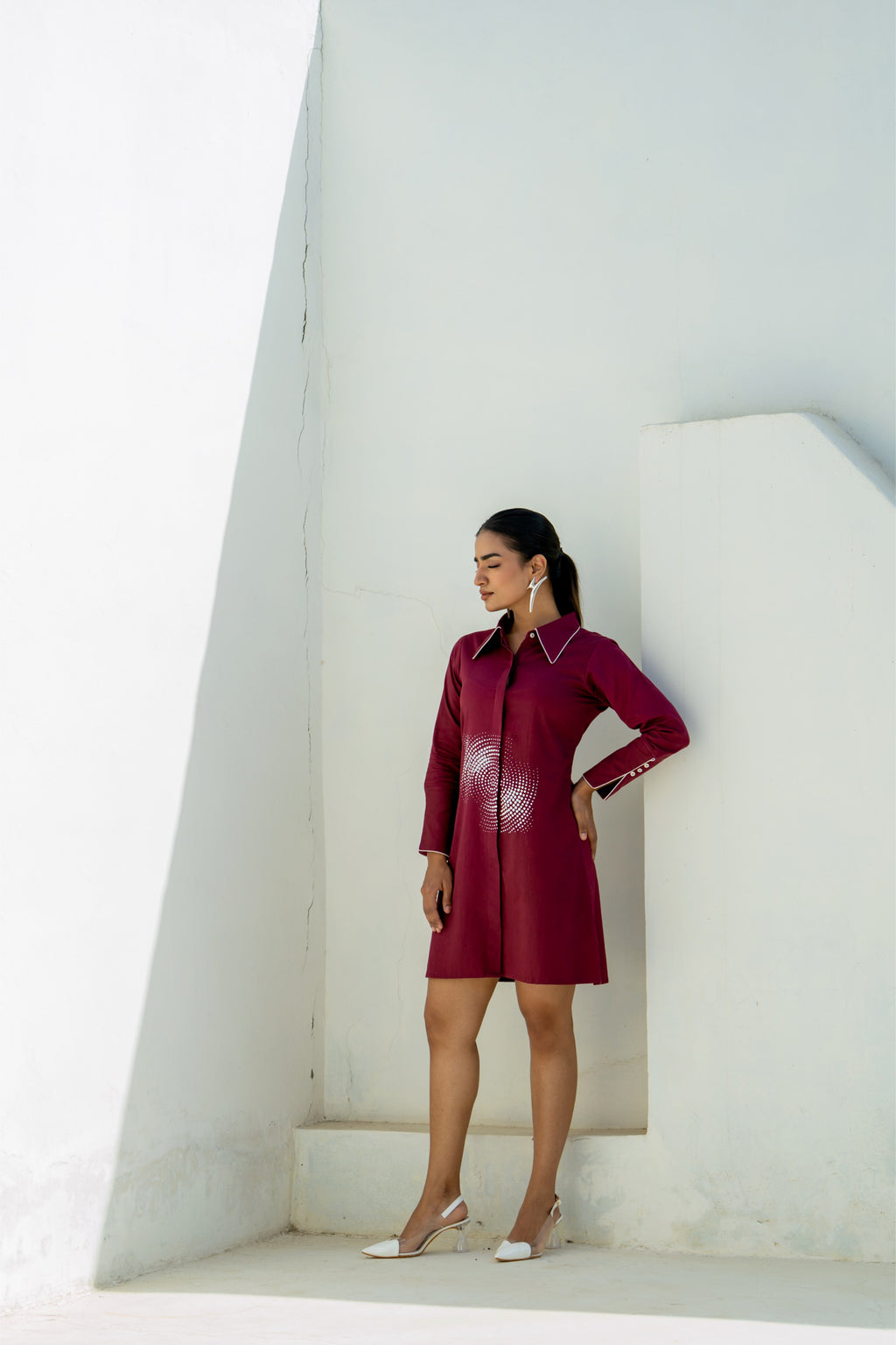 Deep Wine Orbit Dress
