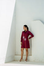 Deep Wine Orbit Dress