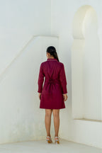 Deep Wine Orbit Dress