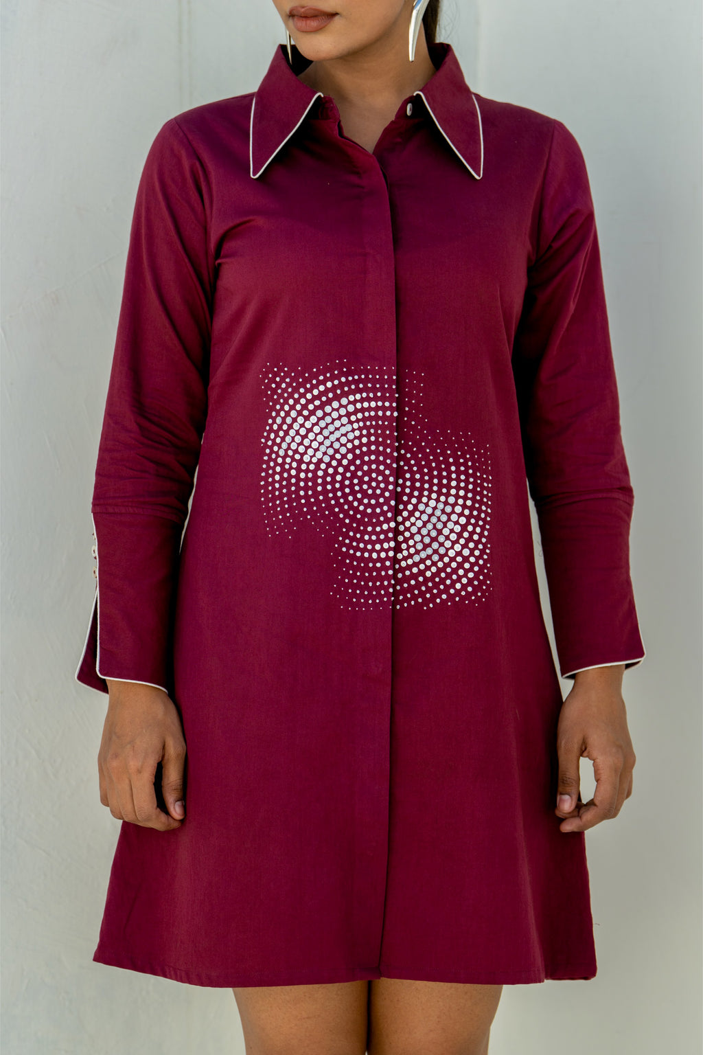 Deep Wine Orbit Dress