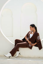 Brown Eclipse Spiral Cape Set