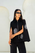 Black Eclipse Spiral Cape Set