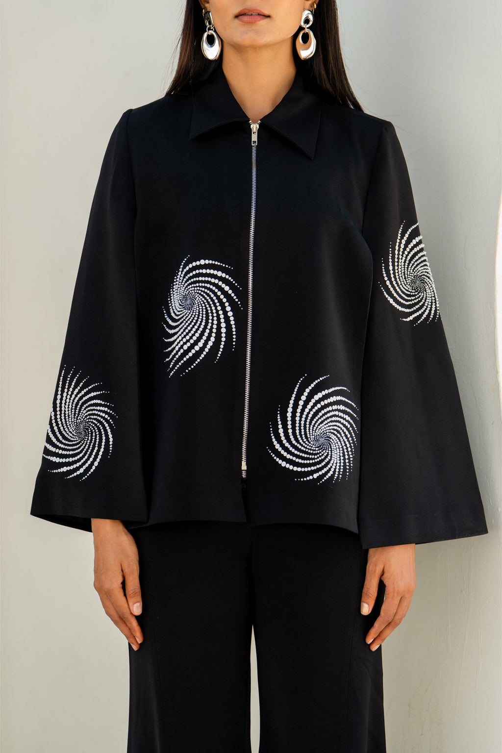 Black Eclipse Spiral Cape Set