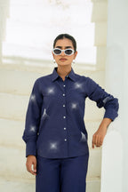 Purple Geometric Gradation Shirt