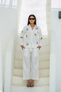 White Geometric Gradation Co-ord Set
