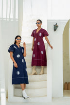 Lunar Phase Midnight Blue Dress