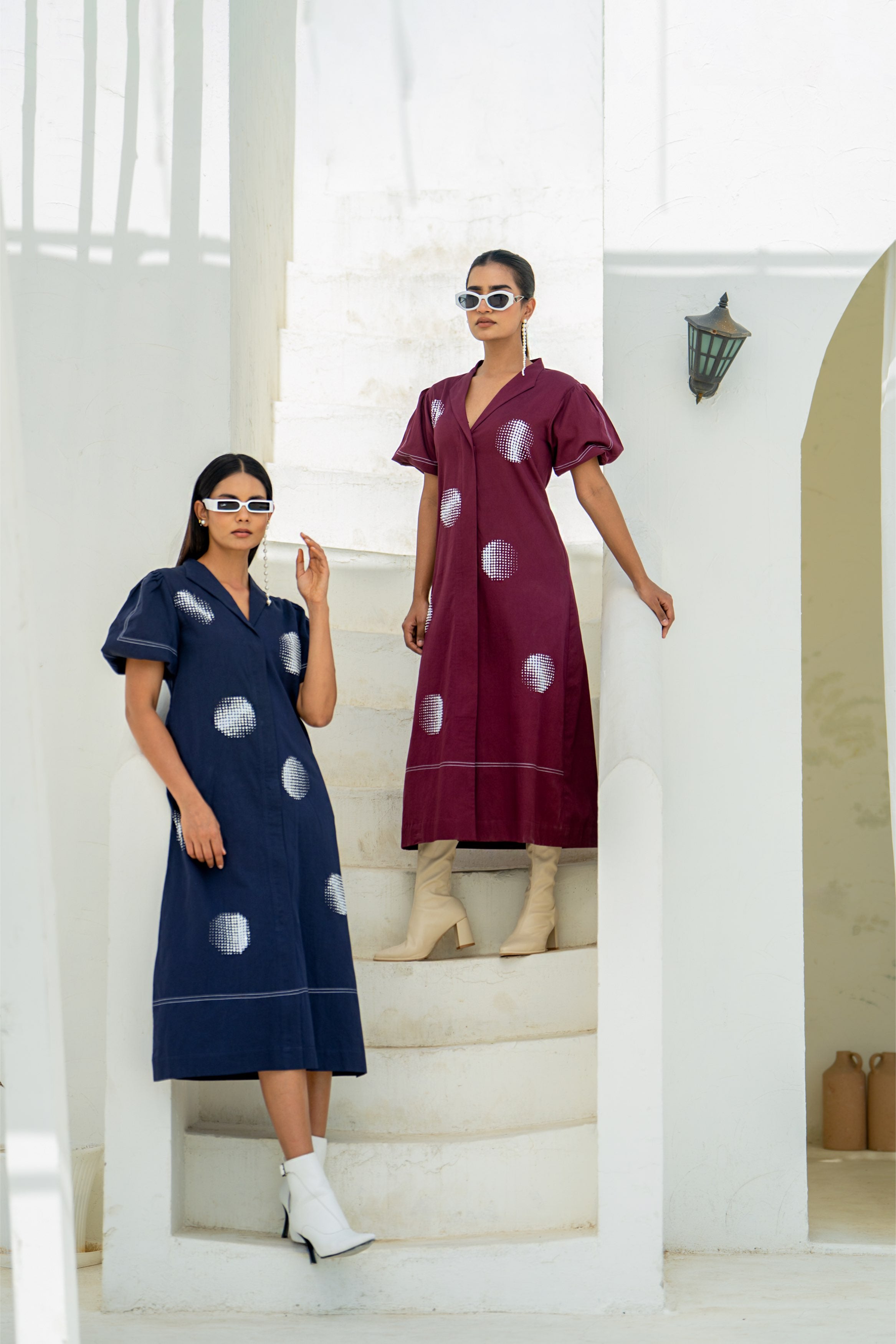 Lunar Phase Midnight Blue Dress