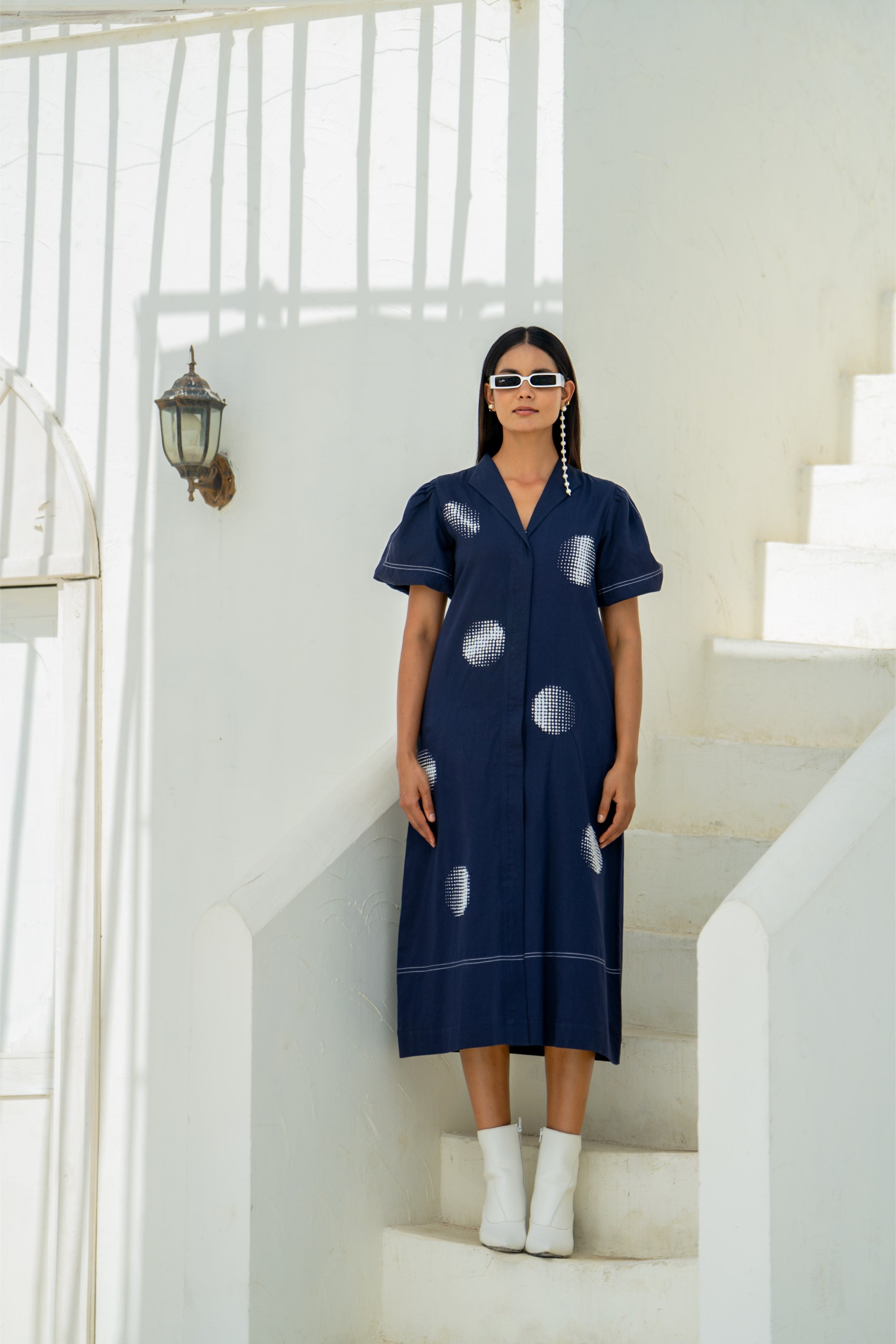 Lunar Phase Midnight Blue Dress