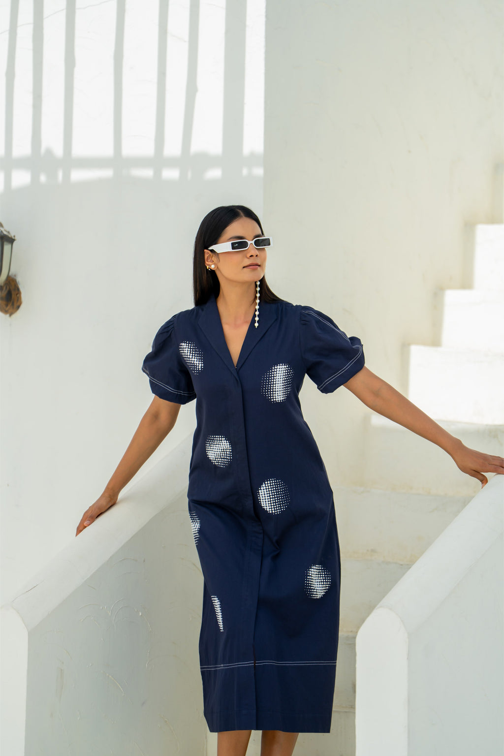 Lunar Phase Midnight Blue Dress