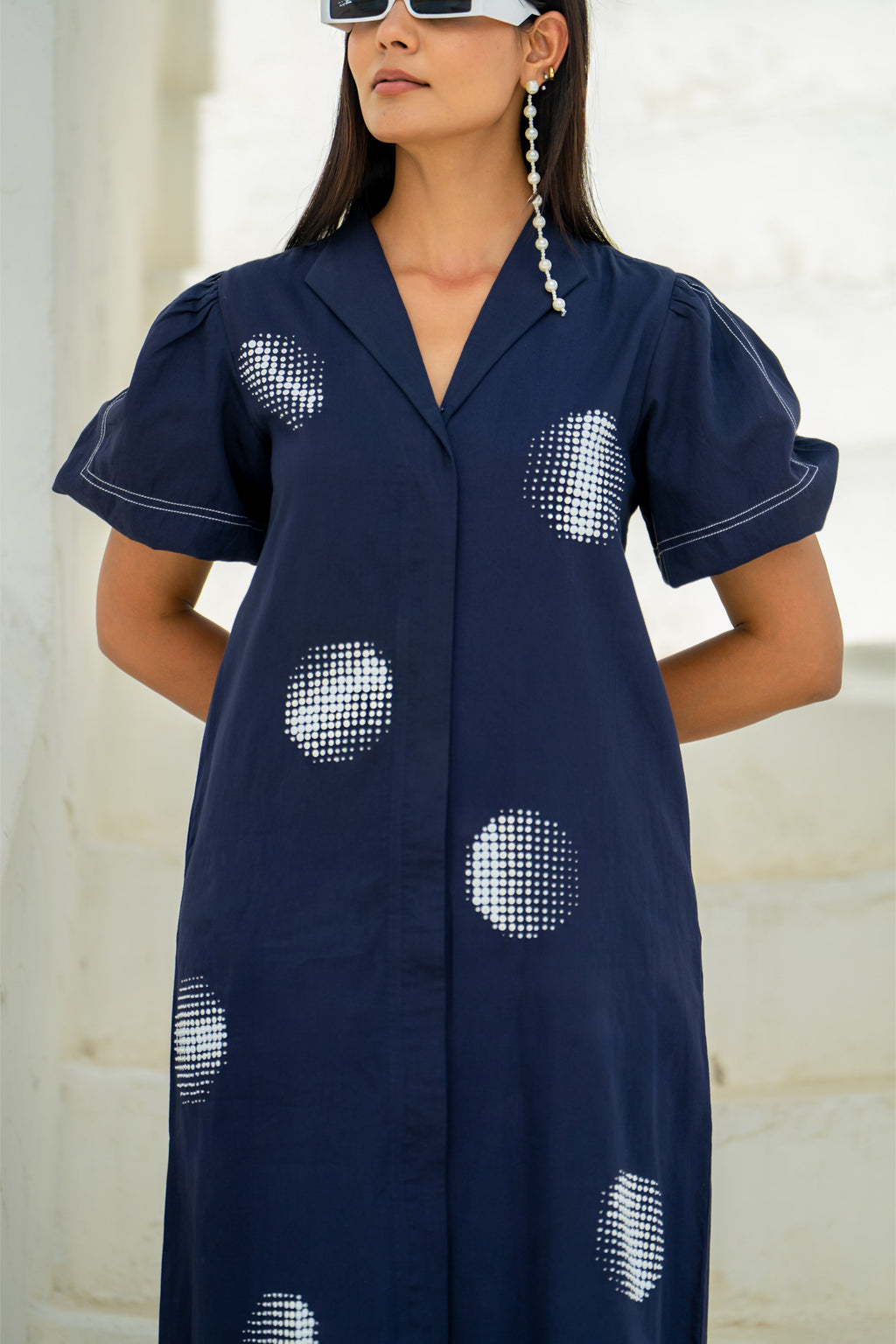 Lunar Phase Midnight Blue Dress