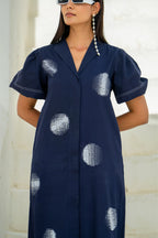 Lunar Phase Midnight Blue Dress