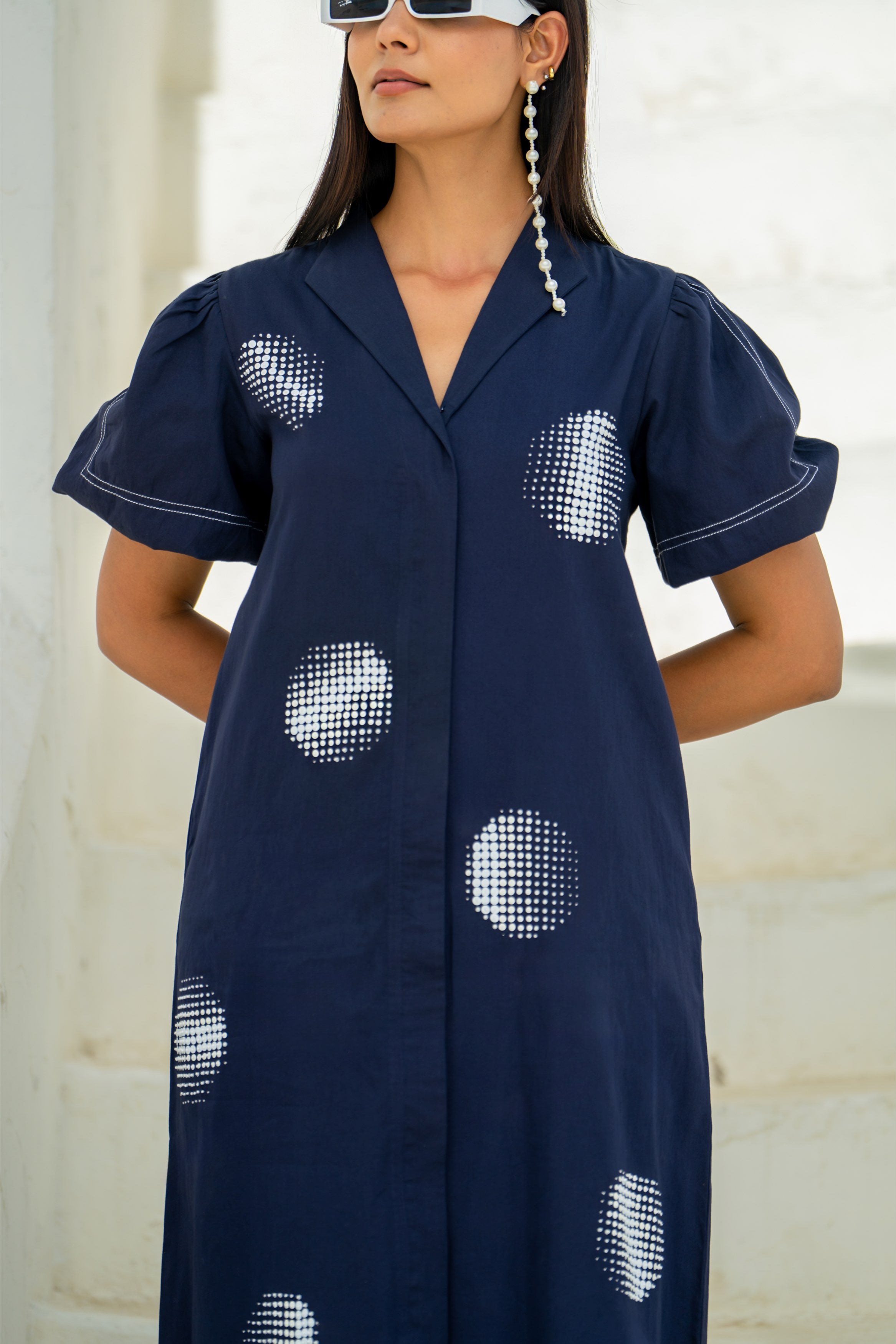 Lunar Phase Midnight Blue Dress