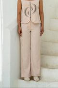 Beige bellbottom Pants
