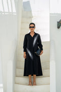 Black Gradient Shadow Hand Embellished Dress