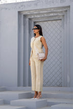 Pixelated Leaf Linen Co-ord Set