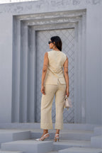 Pixelated Leaf Linen Co-ord Set