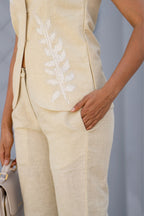 Pixelated Leaf Linen Co-ord Set