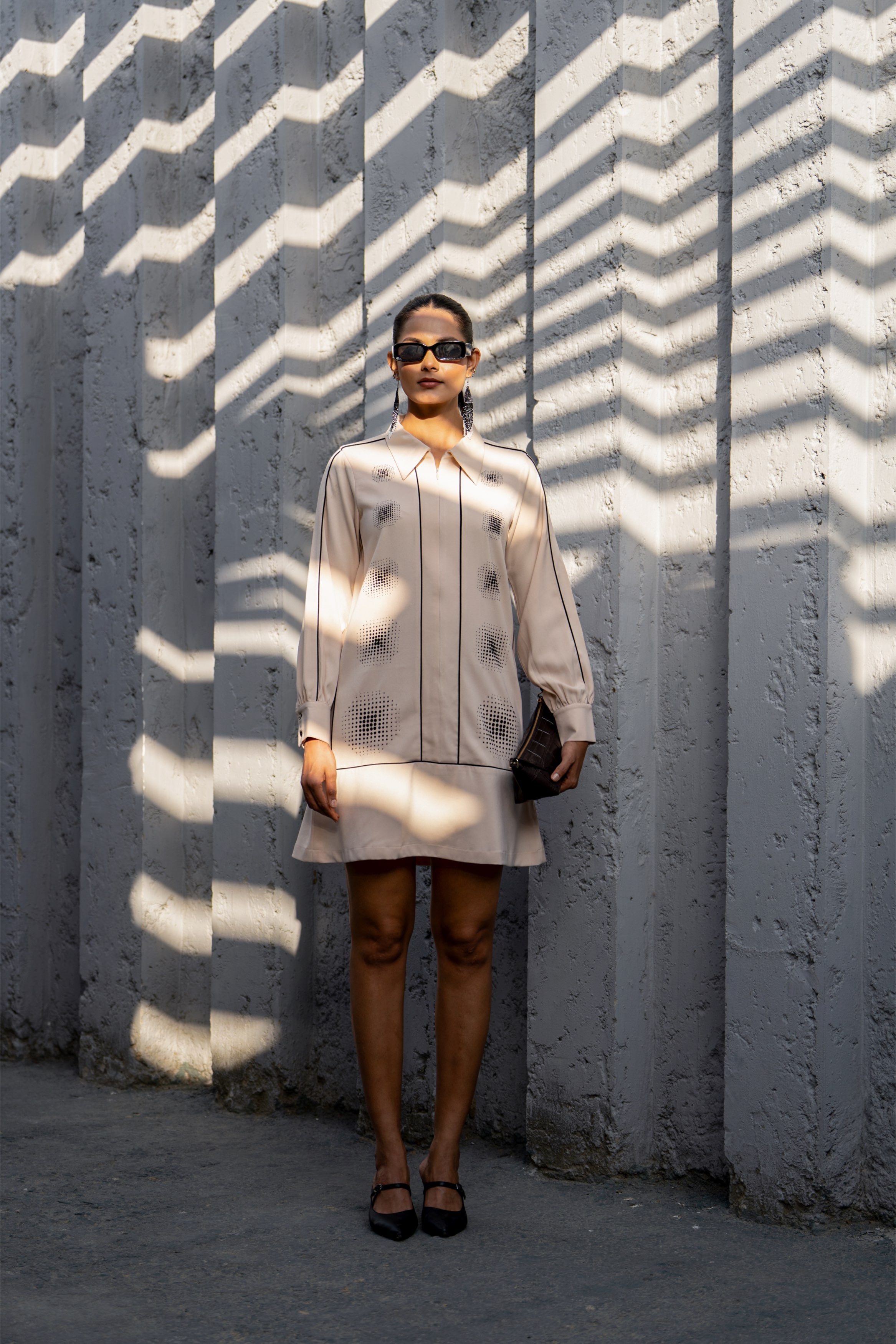 Beige Moon Gradation Dress
