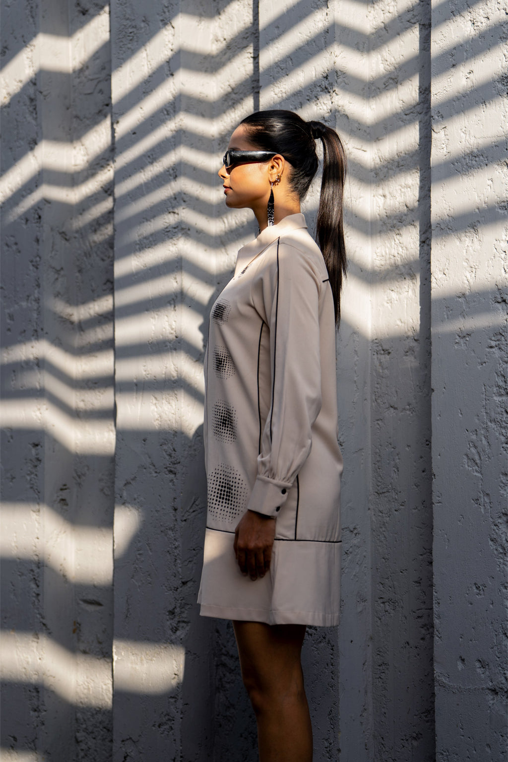 Beige Moon Gradation Dress