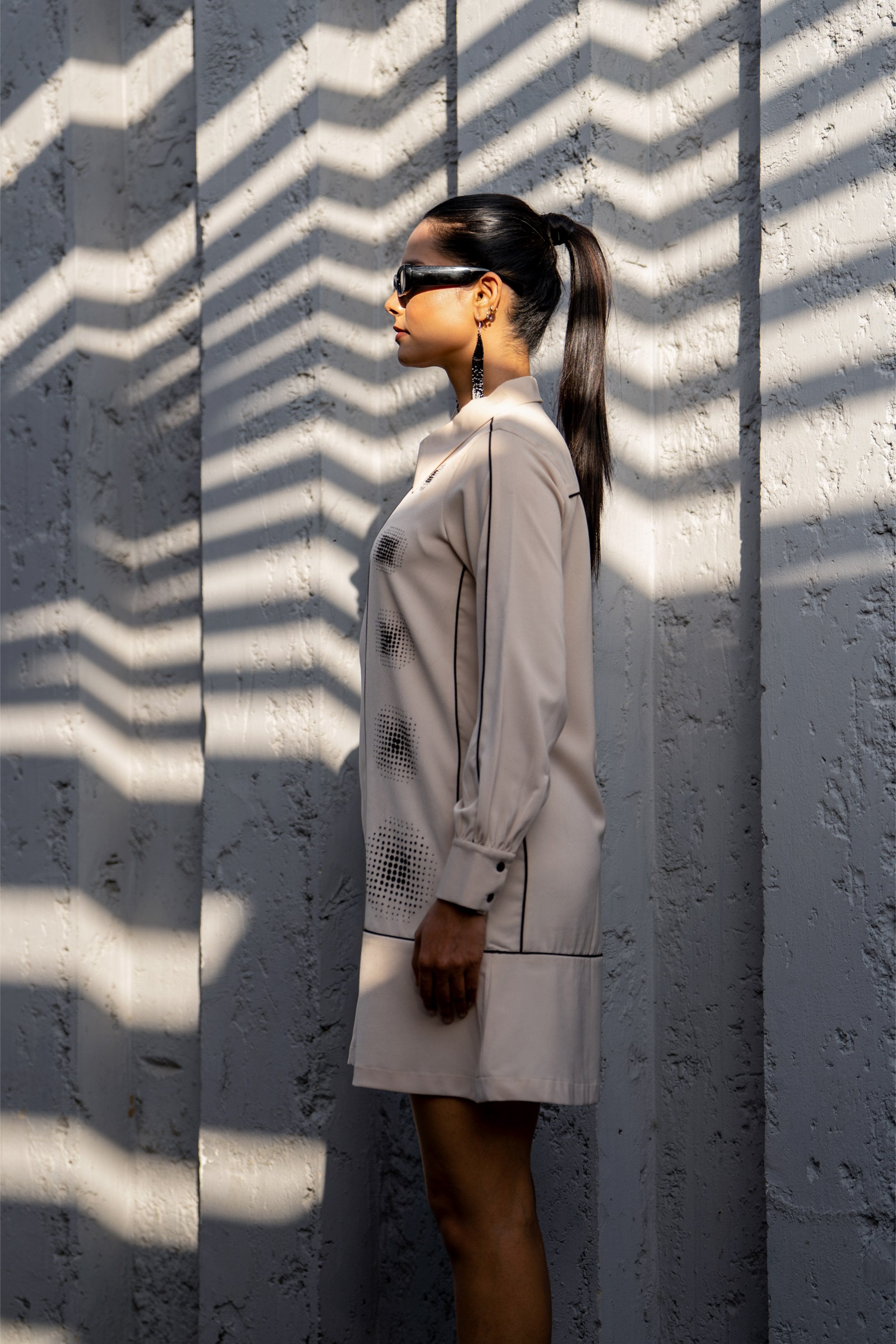 Beige Moon Gradation Dress