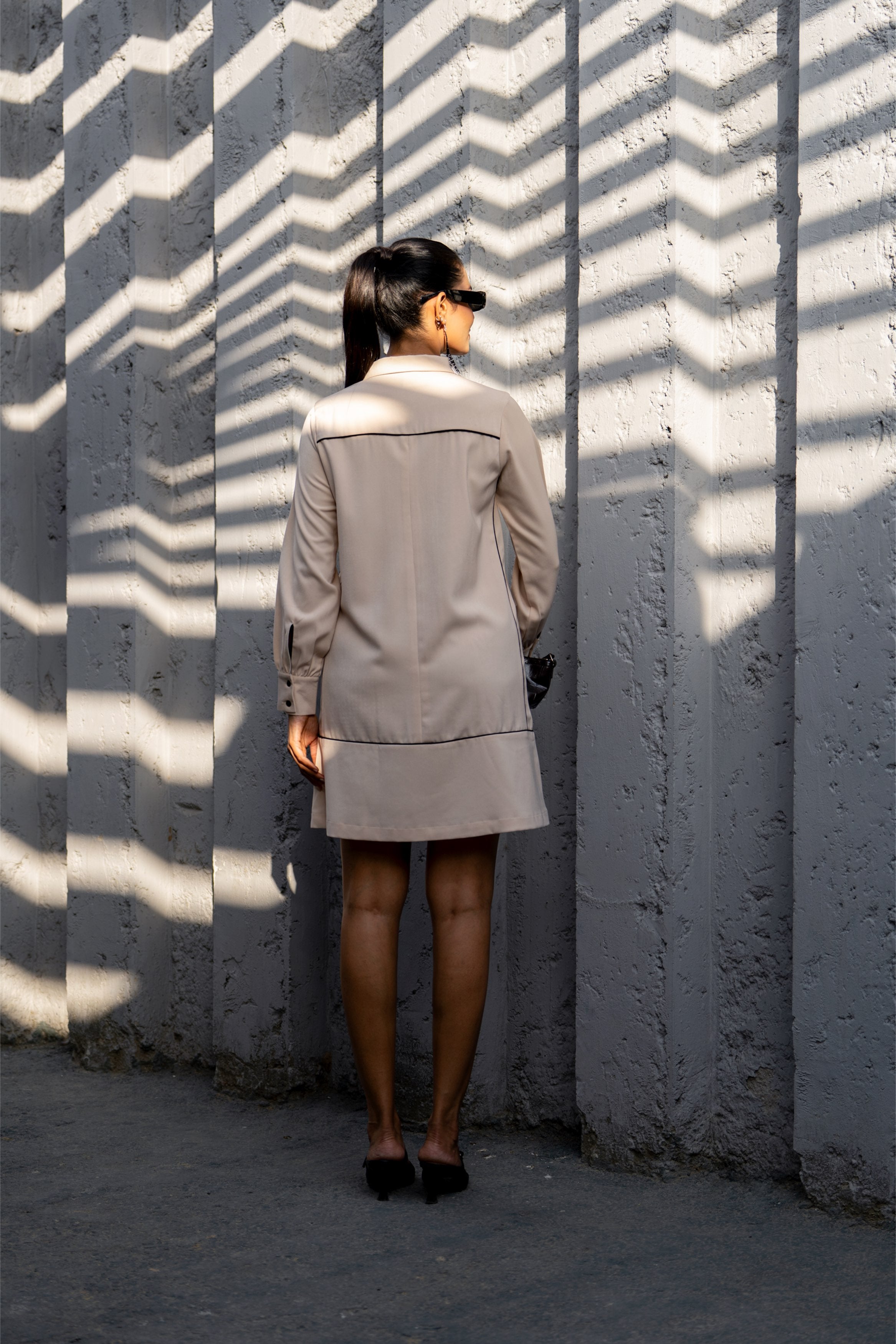 Beige Moon Gradation Dress