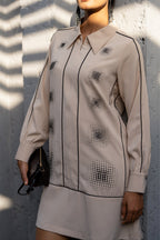 Beige Moon Gradation Dress