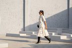 Ecru Orbit Panel Shirt Dress
