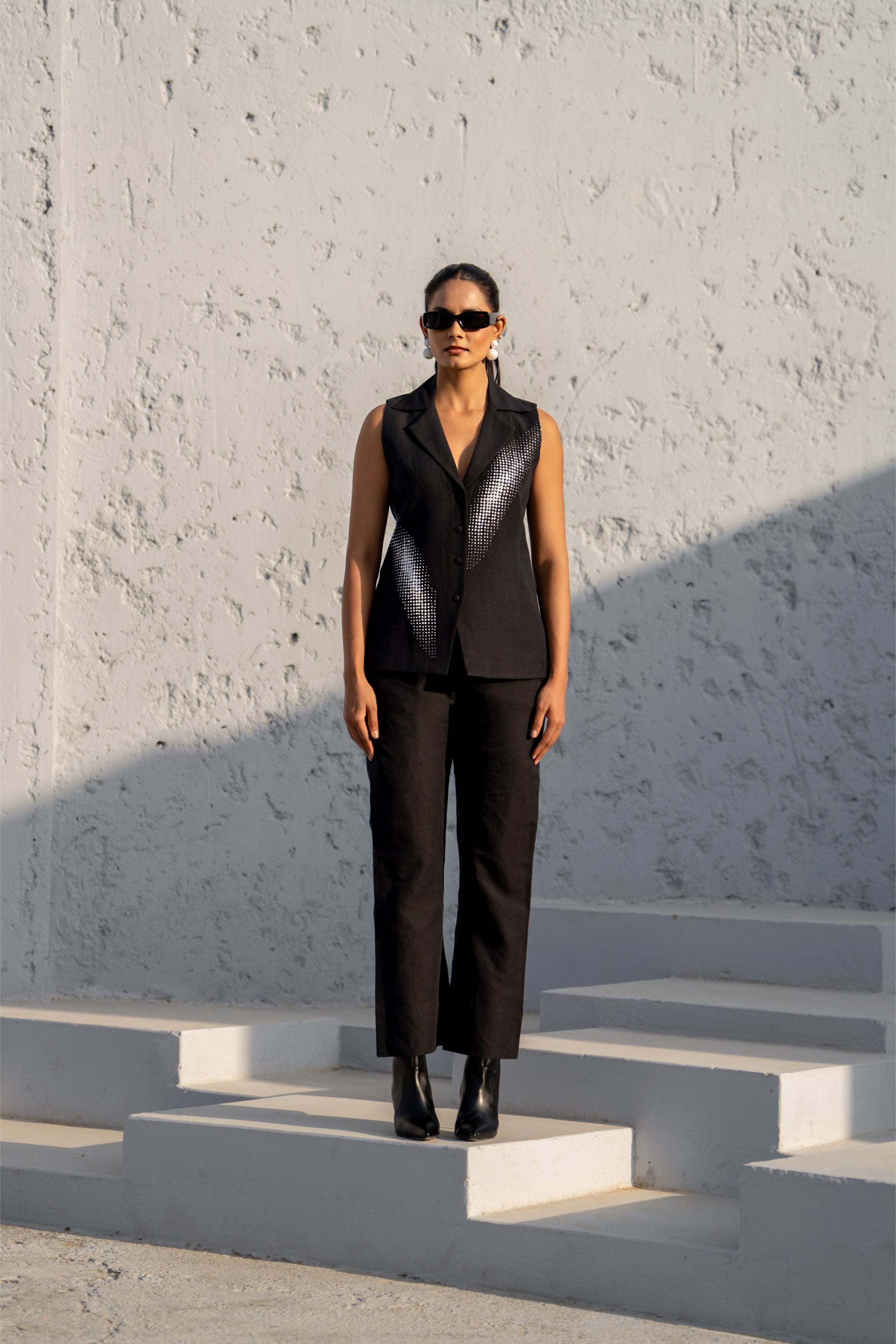 Pixelated Ray Linen Co-ord Set