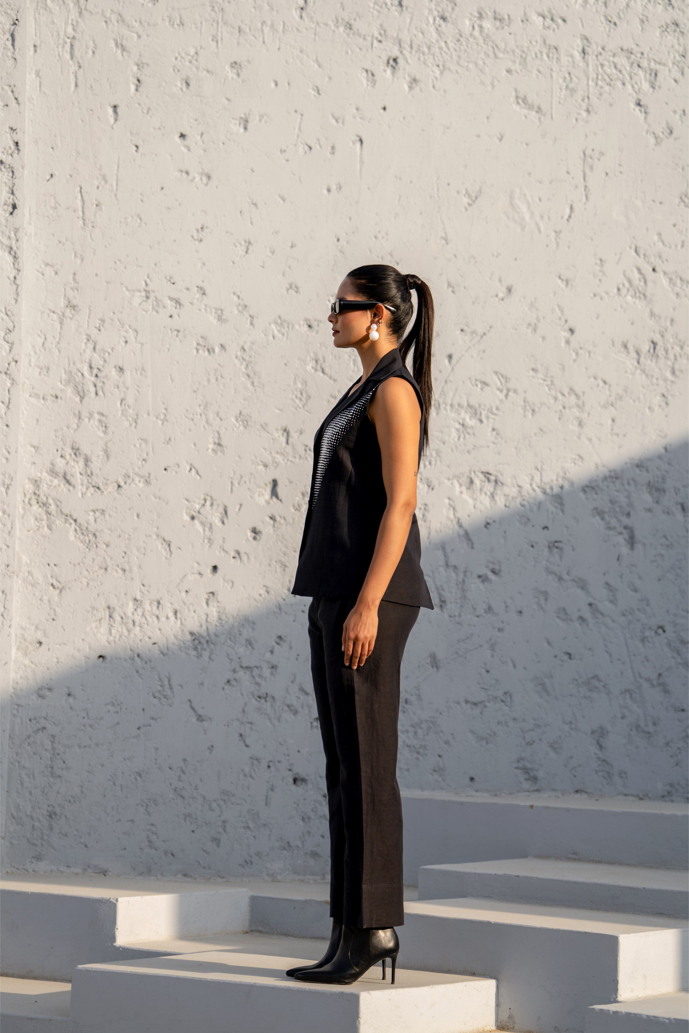 Pixelated Ray Linen Co-ord Set