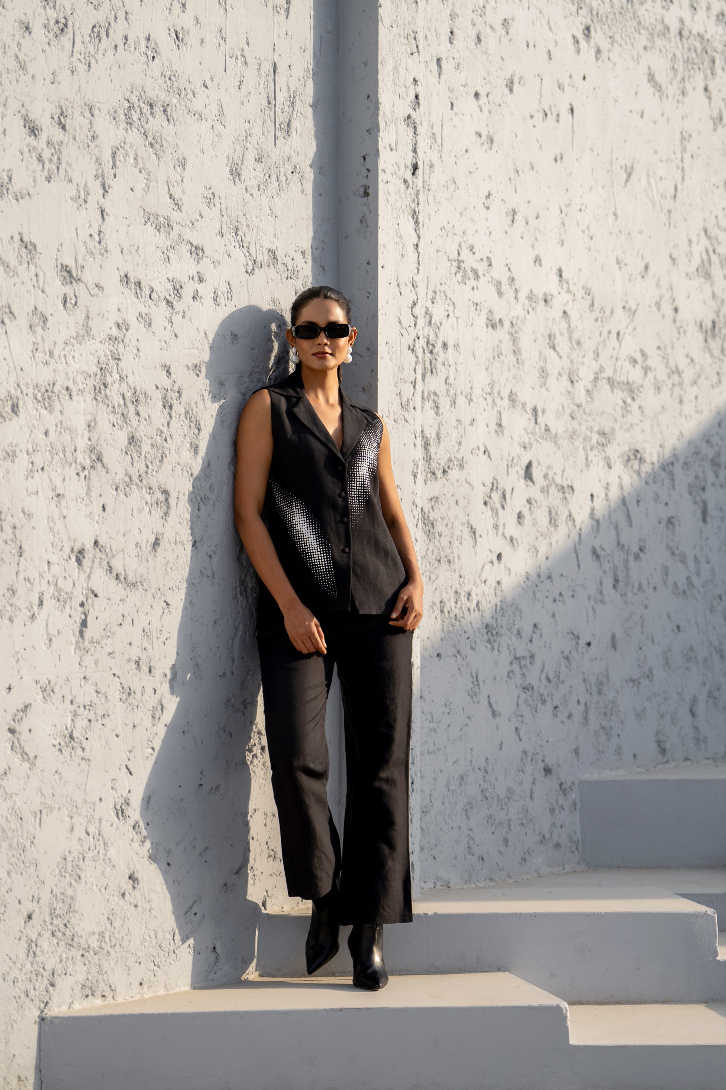 Pixelated Ray Linen Co-ord Set