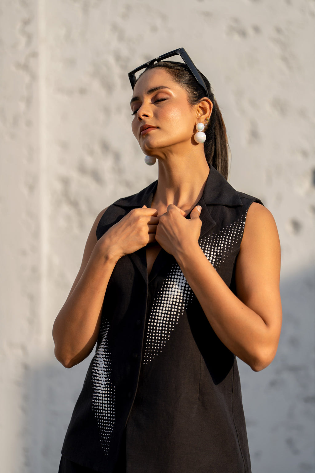 Pixelated Ray Linen Co-ord Set