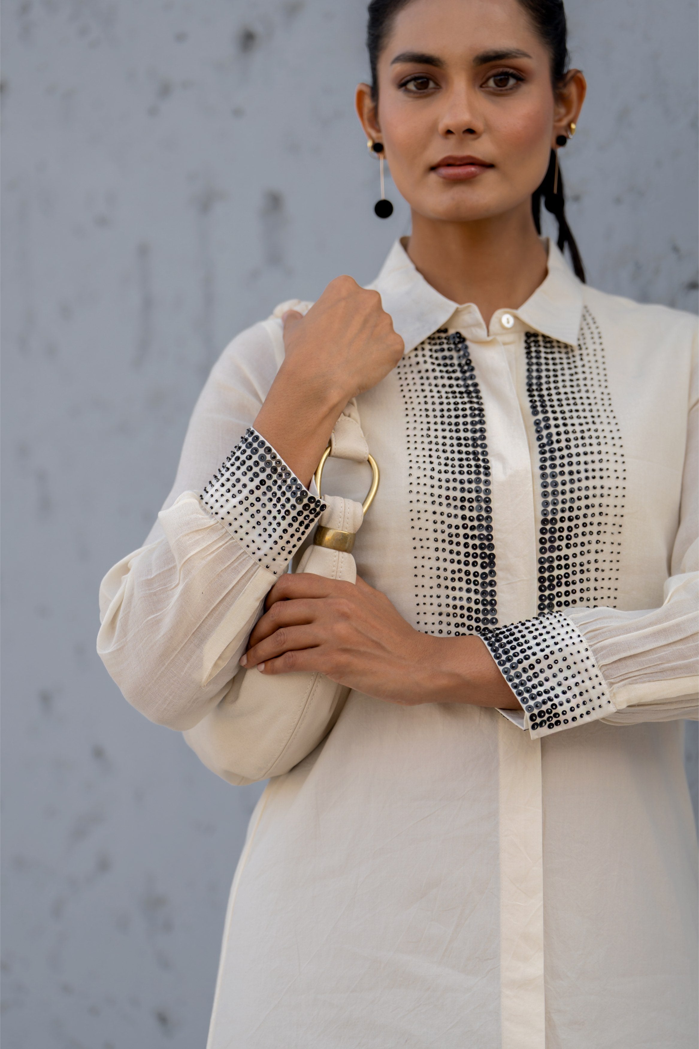 Ecru Luminary Shirt Dress