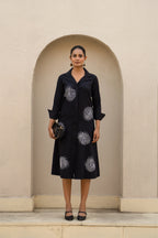 Celestial Spiral Noir Dress