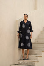 Celestial Spiral Noir Dress