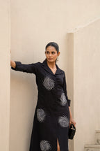 Celestial Spiral Noir Dress