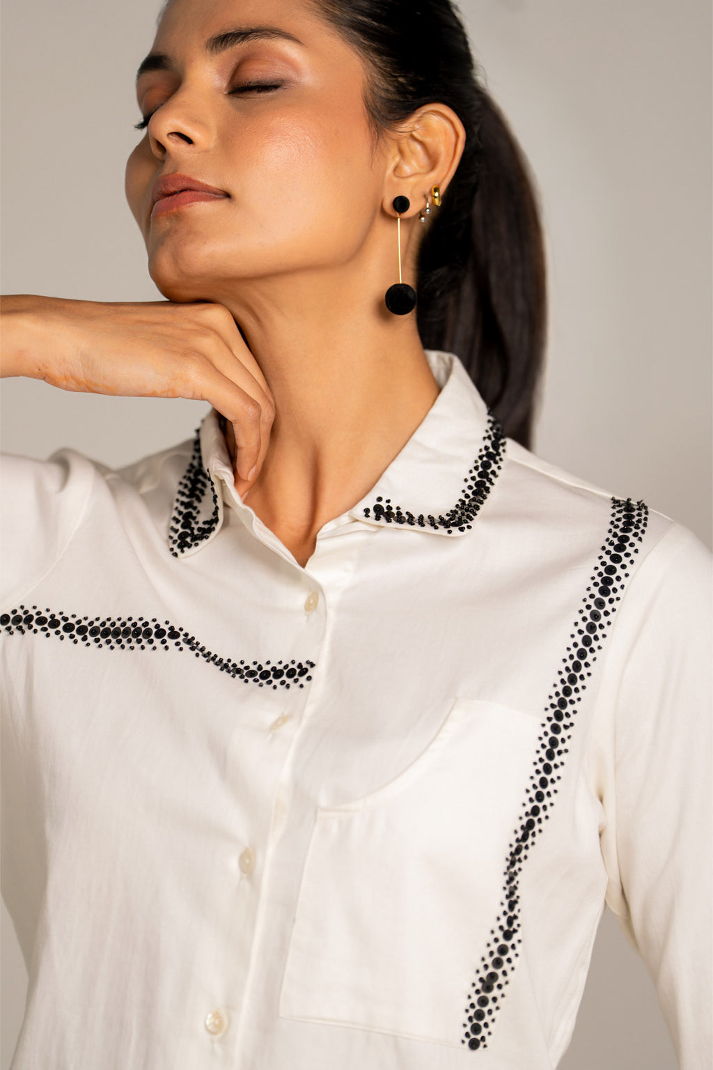 Asymmetrical White Shirt