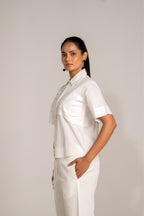 Crisp White Wave Shirt