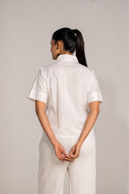 Crisp White Wave Shirt