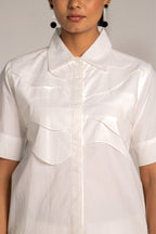 Crisp White Wave Shirt