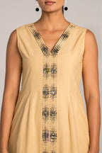 Golden Solstice Midi Dress