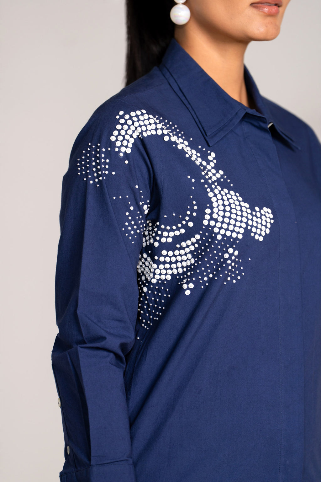 Halftone Blue Cotton Co-ord Set