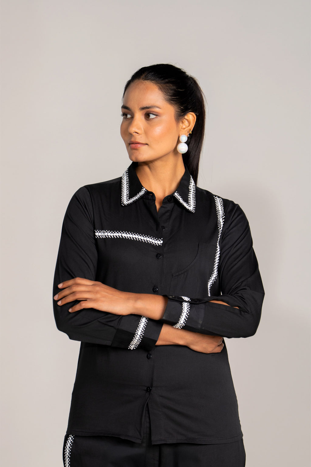 Asymmetrical Black Shirt