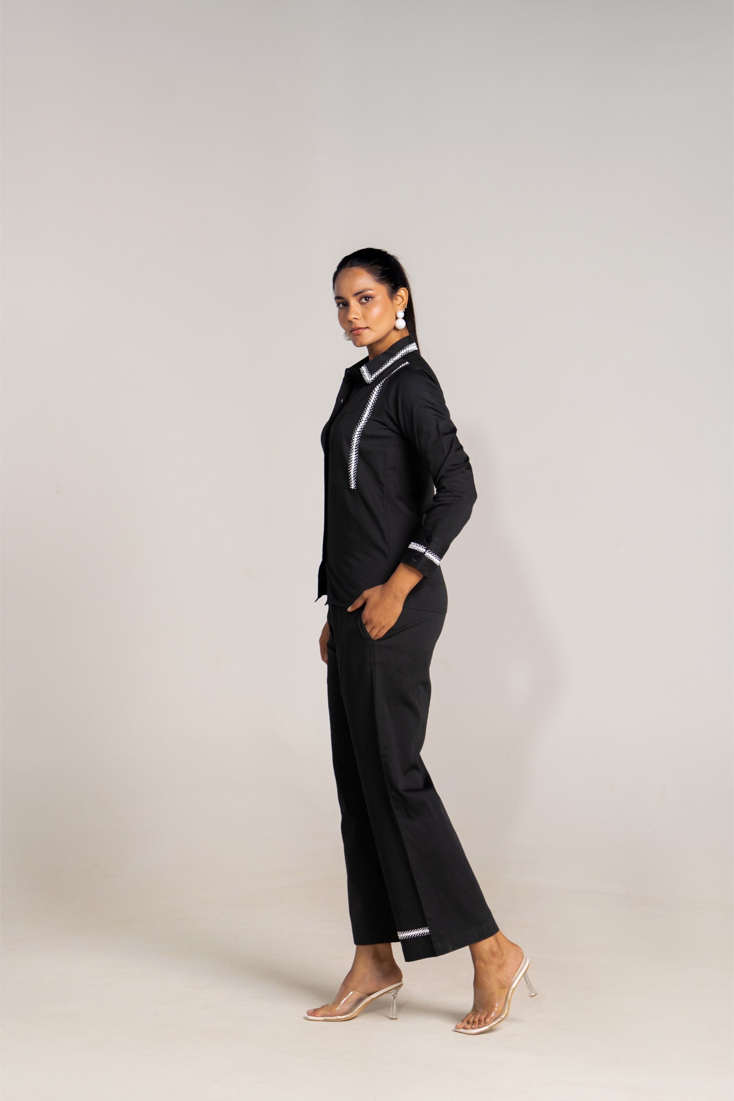 Asymmetrical Black Shirt