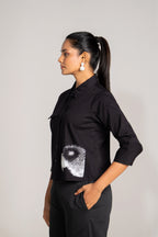 3D Bird Black Shirt
